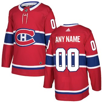 NHL Men adidas Montreal Canadiens Red Authentic Customized Jersey->customized nhl jersey->Custom Jersey